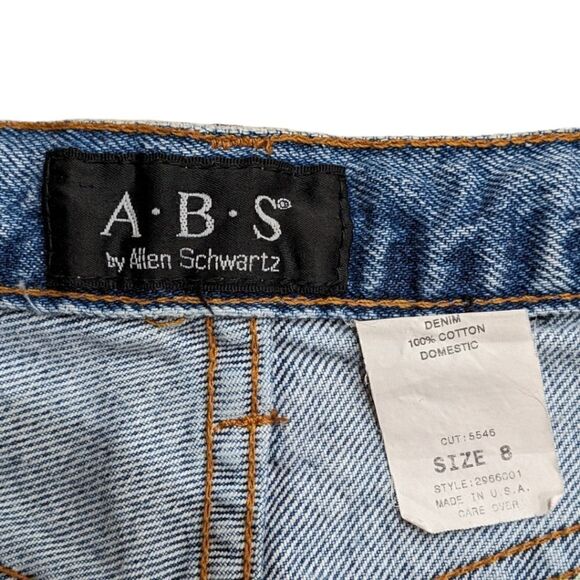 Rare VTG Y2K A.B.S Allen Schwartz Women's Embellished Western Ankle Jeans Sz 8 - Picture 9 of 10